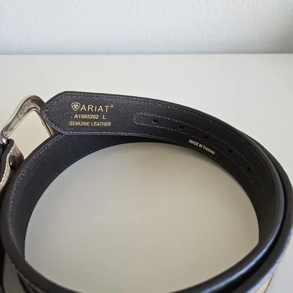 NEW Ariat | Southwest Diamond Inlay Leather Belt Western Womens Large - Picture 5 of 7